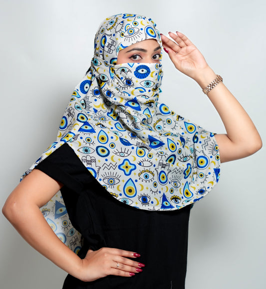 Evil Eye Canvas Scarf