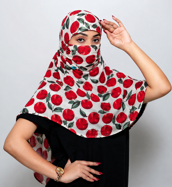 Crimson Cherry Regular Scarf | Poly Crepe Printed Scarf for Women