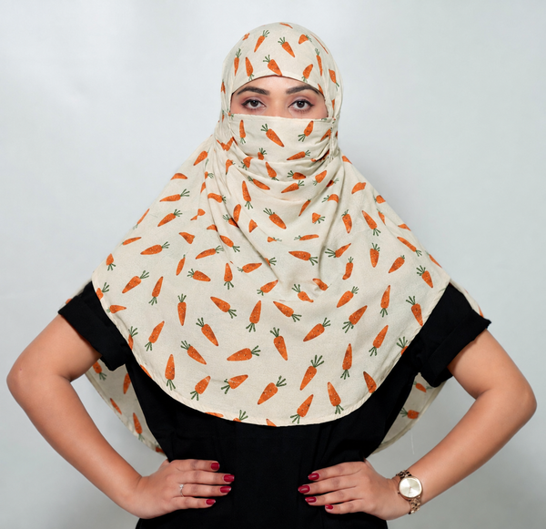 Carrots Regular Scarf | Poly Crepe Printed Scarf for Women