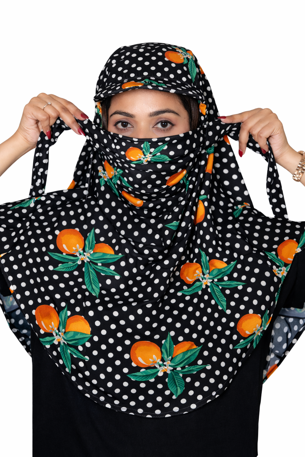 Tangerines Cap Poly Crepe  Scarf