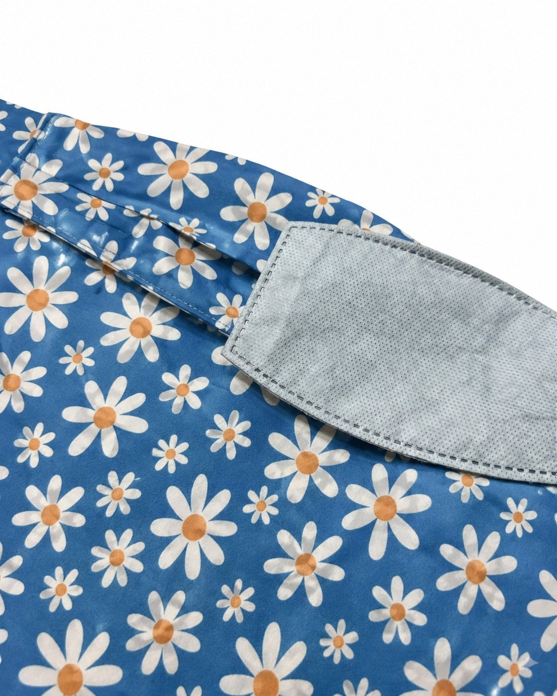Sky Blue Daisy Regular Scarf | Poly Crepe Printed Scarf for Women