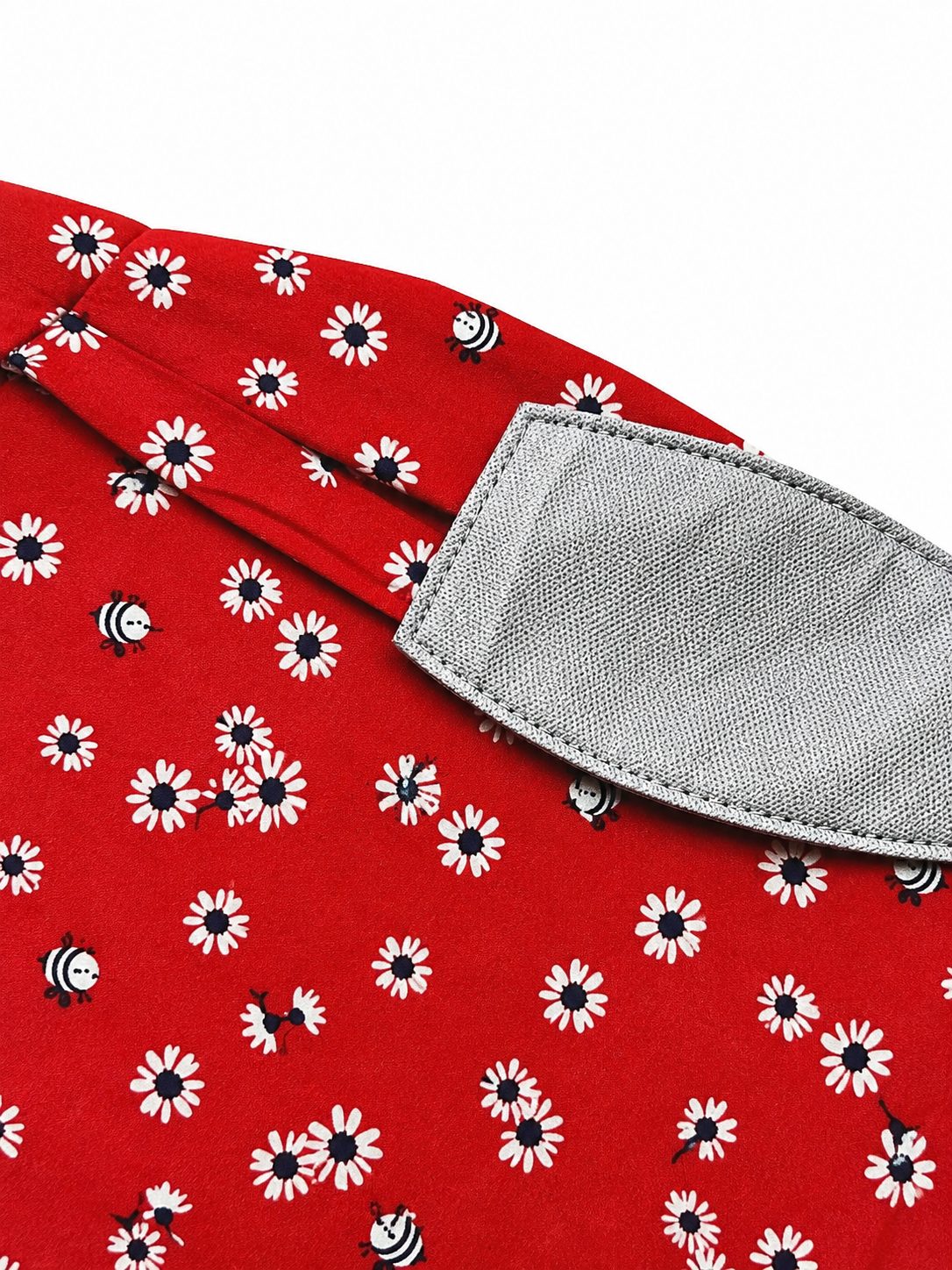 Daisy Bee red Regular Scarf | Rayon Printed Scarf for Women