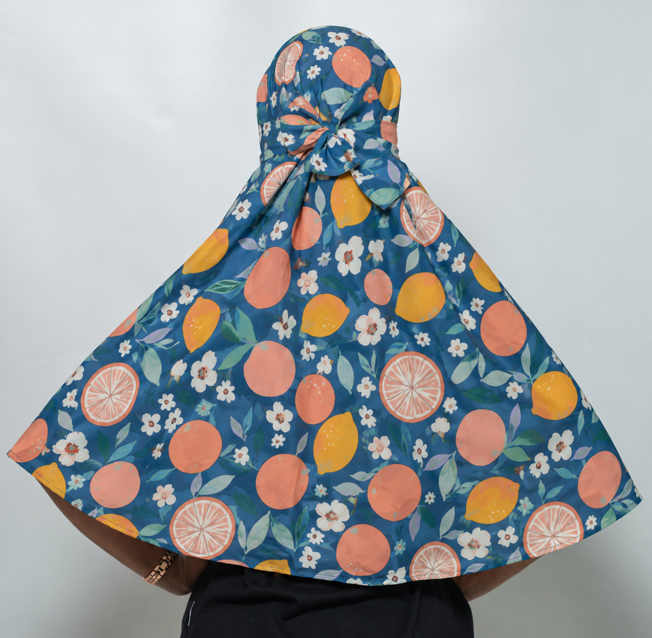 Citrus Bloosom Regular Scarf | Poly Crepe Printed Scarf for Women