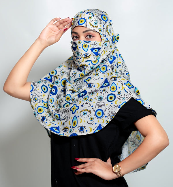 Evil Eye Canvas Scarf