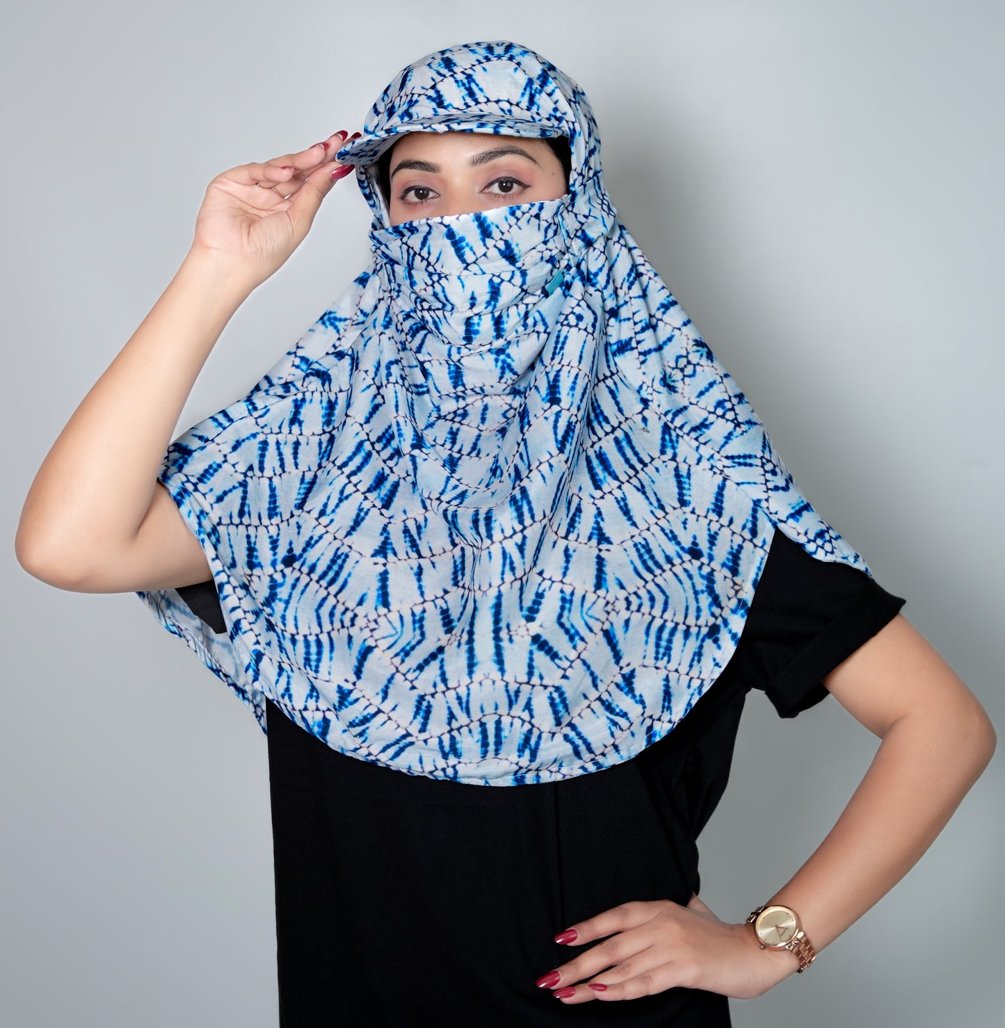 Indigo Cap Scarf