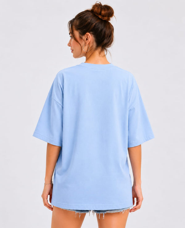 Save The Earth - Sky Blue Oversized T-shirt