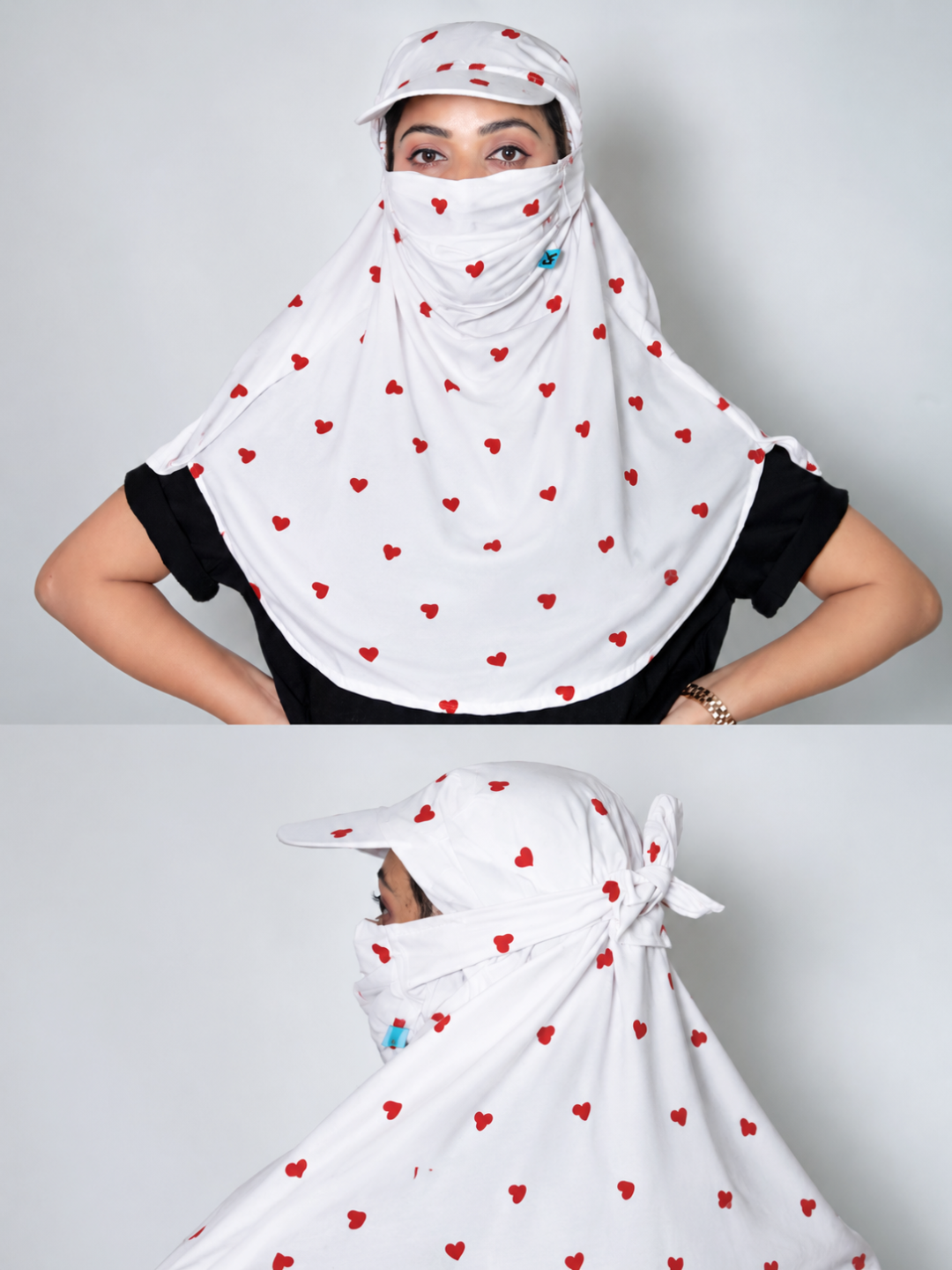 cute printed face scarf for women