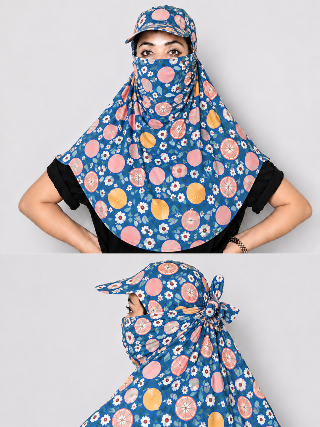 women wearing cap scarf kavach